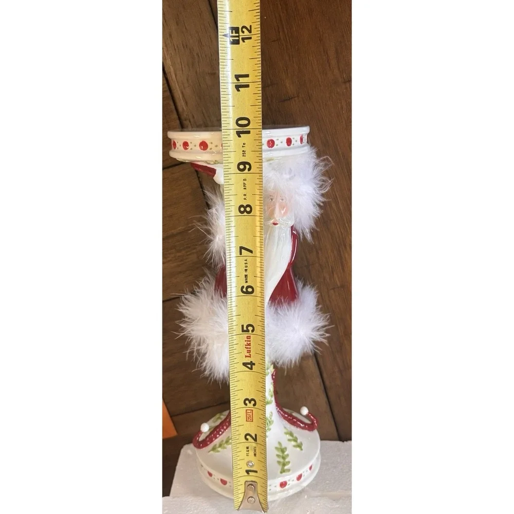 Department 56 Christmas Krinkles Peeking Santa Candlestick Patience Brewster 10